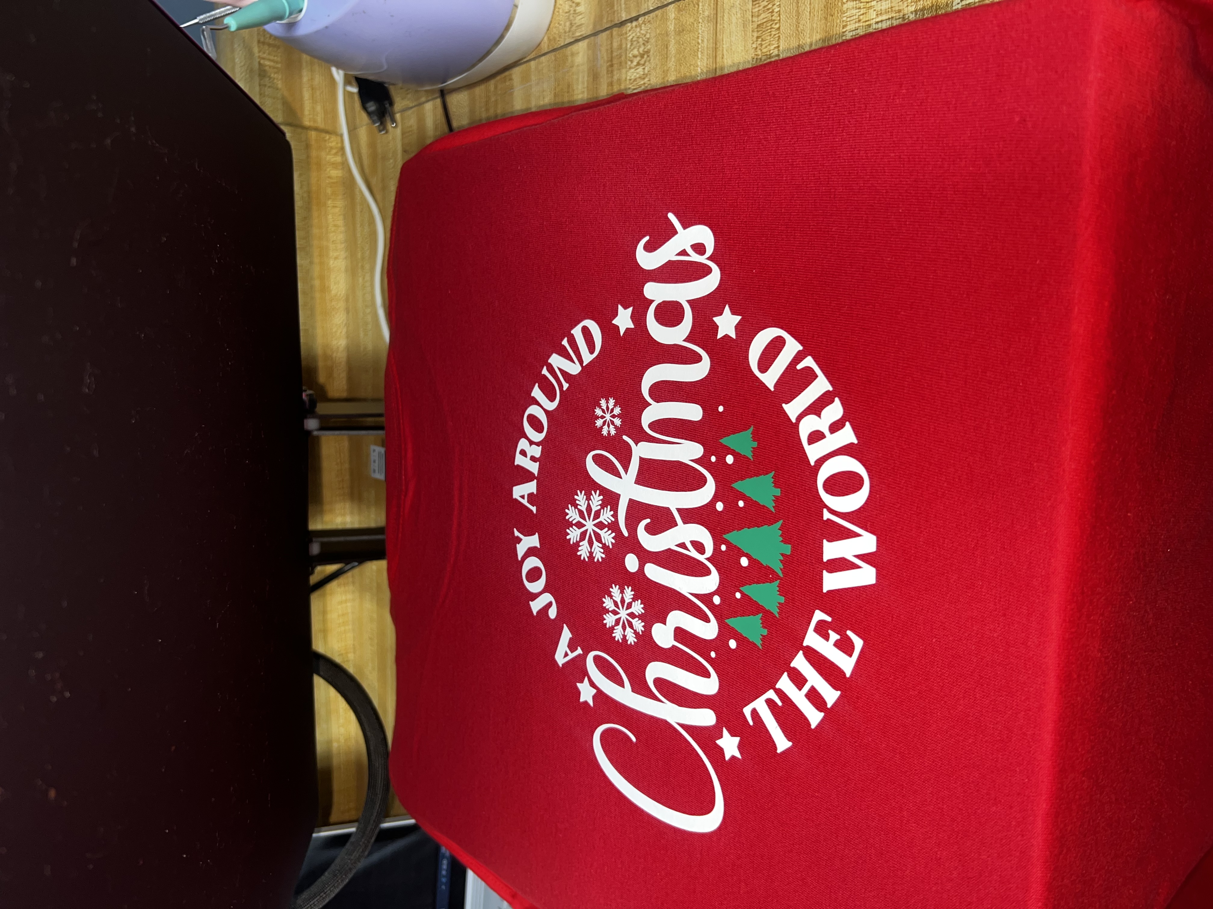 Custom red Christmas holiday sweatshirt by Lashea Creative Studio